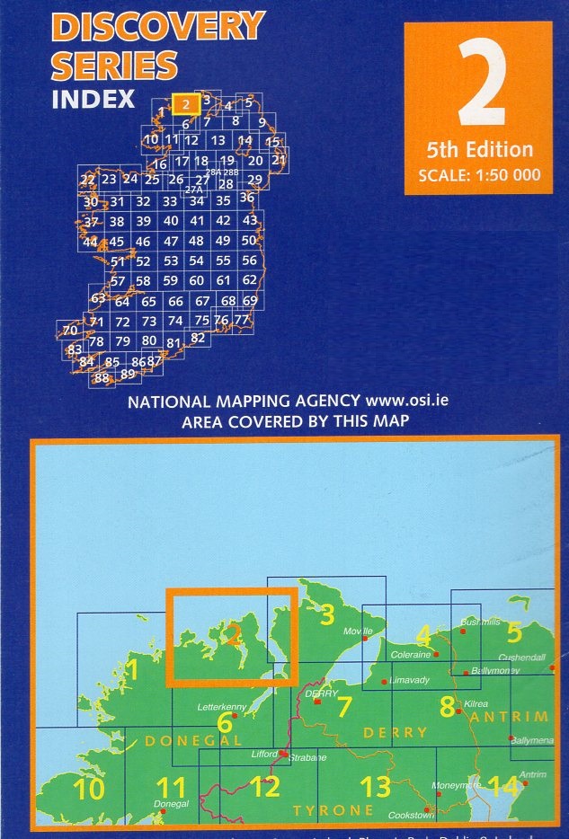 DM-02 Donegal Milford (Donegal North Central) 9781912140145 Ordnance Survey Ireland Discovery Maps 1:50.000 Wandelkaarten Galway, Connemara, Donegal DM-02 Donegal Milford (Donegal North Central) 9781912140145 Ordnance Survey Ireland Discovery Maps 1:50.000 Wandelkaarten Galway, Connemara, Donegal