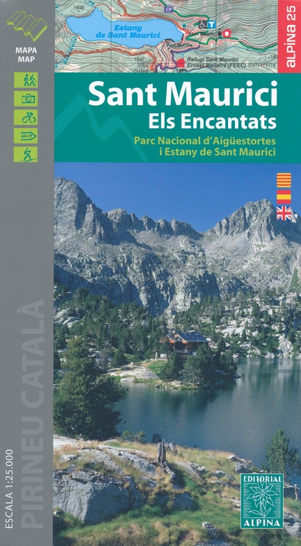 wandelkaart Sant Maurici, Els Encantats (English) 1:25.000 9788480908603 Editorial Alpina Wandelkaarten Spaanse Pyreneeën wandelkaart Sant Maurici, Els Encantats (English) 1:25.000 9788480908603 Editorial Alpina Wandelkaarten Spaanse Pyreneeën