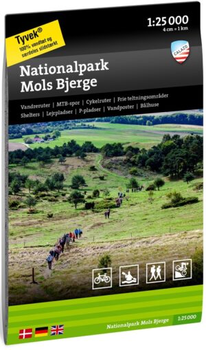 CAL-142  Mols Bjerge wandelkaart 1:25.000 9789188779762  Calazo Calazo Denemarken  Wandelkaarten Jutland