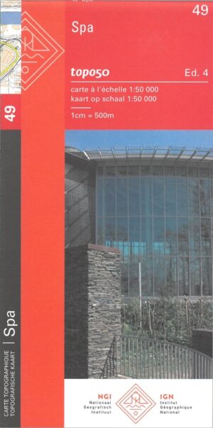 NGI-49  Spa (topografische kaart 1:50.000) 9789462354937  Nationaal Geografisch Instituut NGI Wallonië 1:50.000  Wandelkaarten Wallonië (Ardennen)