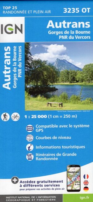 wandelkaart 3235OT Autrans, Lans-en-Vercors 1:25.000 9782758551942  IGN IGN 25 Franse Alpen/ Nrd.helft  Wandelkaarten Vercors, Chartreuse, Grenoble, Isère