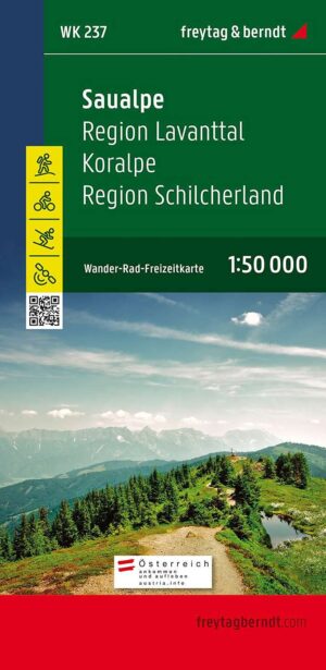 WK-237  Lavanttal, Saualpe, Koralpe, Reg. Schilcherland 1:50.000 9783850843225  Freytag & Berndt WK 1:50.000  Wandelkaarten Karinthië