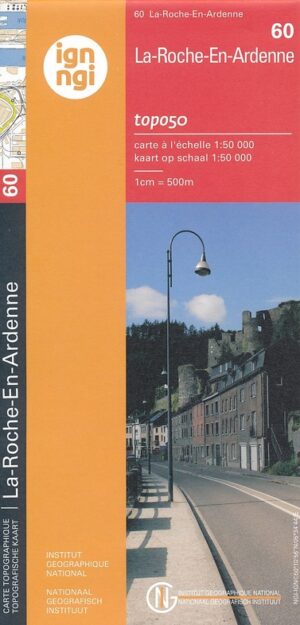 NGI-60  La Roche-en-Ardenne (topografische kaart 1:50.000) 9789462354609  Nationaal Geografisch Instituut NGI Wallonië 1:50.000  Wandelkaarten Wallonië (Ardennen)