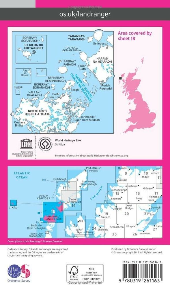 LR-018 Sound of Harris + St Kilda | topografische wandelkaart 9780319261163 Ordnance Survey Landranger Maps 1:50.000 Wandelkaarten Skye & the Western Isles LR-018 Sound of Harris + St Kilda | topografische wandelkaart 9780319261163 Ordnance Survey Landranger Maps 1:50.000 Wandelkaarten Skye & the Western Isles