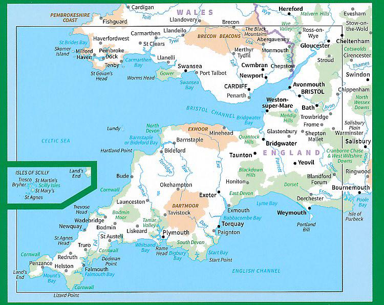 RM-7 South West England + South Wales, wegenkaart 9780319263792 Ordnance Survey Road Map 1:250.000 Landkaarten en wegenkaarten West Country RM-7 South West England + South Wales, wegenkaart 9780319263792 Ordnance Survey Road Map 1:250.000 Landkaarten en wegenkaarten West Country
