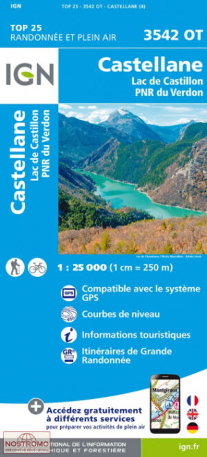 wandelkaart 3542OT Castellane, Lac de Castillon 1:25.000 9782758552444  IGN IGN 25 Franse Alpen/ zuidhelft  Wandelkaarten Haute-Provence, Verdon, Var