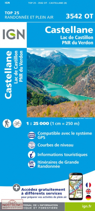 wandelkaart 3542OT Castellane, Lac de Castillon 1:25.000 9782758552444 IGN IGN 25 Franse Alpen/ zuidhelft Wandelkaarten Haute-Provence, Verdon, Var wandelkaart 3542OT Castellane, Lac de Castillon 1:25.000 9782758552444 IGN IGN 25 Franse Alpen/ zuidhelft Wandelkaarten Haute-Provence, Verdon, Var