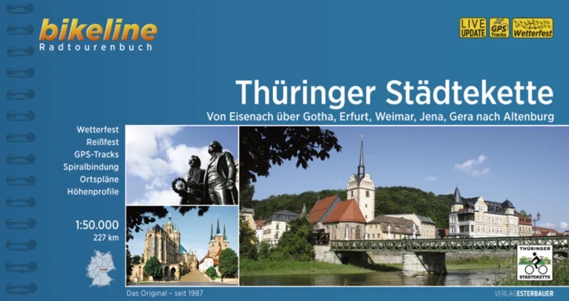 Bikeline Thüringer Städtekette | fietsgids 9783711100139 Esterbauer Bikeline Fietsgidsen Thüringen, Weimar, Rennsteig Bikeline Thüringer Städtekette | fietsgids 9783711100139 Esterbauer Bikeline Fietsgidsen Thüringen, Weimar, Rennsteig