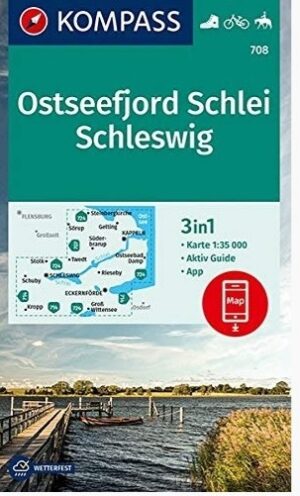 Kompass wandelkaart KP-708 Ostseefjord, Schlei, Schleswig 1:35.000 9783991213406  Kompass Wandelkaarten Kompass Sleeswijk-Holstein  Wandelkaarten Sleeswijk-Holstein