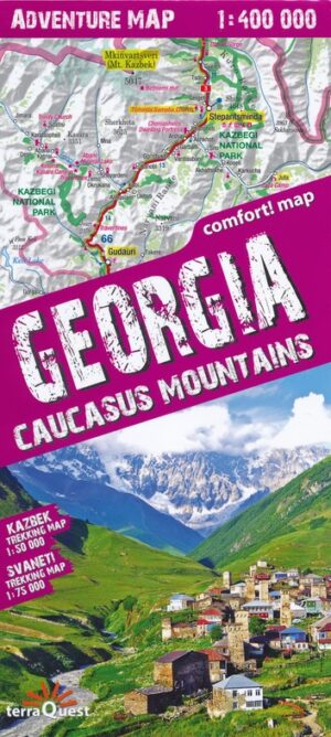 Georgia, Caucasus Mountains 1:400.000 9788361155706  TerraQuest   Landkaarten en wegenkaarten Georgië
