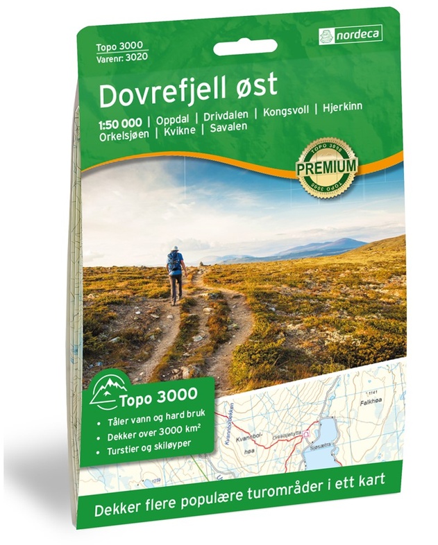 NO-3020 Dovrefjell Øst | topografische wandelkaart 1:50.000 7046660030202 Nordeca Topo 3000 Wandelkaarten Midden-Noorwegen NO-3020 Dovrefjell Øst | topografische wandelkaart 1:50.000 7046660030202 Nordeca Topo 3000 Wandelkaarten Midden-Noorwegen