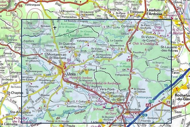 wandelkaart 2941OT Uzès, Remoulins, Pont du Gard 1:25.000 9782758545491 IGN IGN 25 Cevennen & Languedoc Wandelkaarten Cevennen, Languedoc wandelkaart 2941OT Uzès, Remoulins, Pont du Gard 1:25.000 9782758545491 IGN IGN 25 Cevennen & Languedoc Wandelkaarten Cevennen, Languedoc