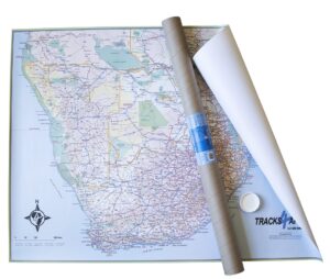 Wall Map of Southern Africa | wandkaart 1:2,5 miljoen 9781776322664  Tracks4Africa   Wandkaarten Zuidelijk-Afrika