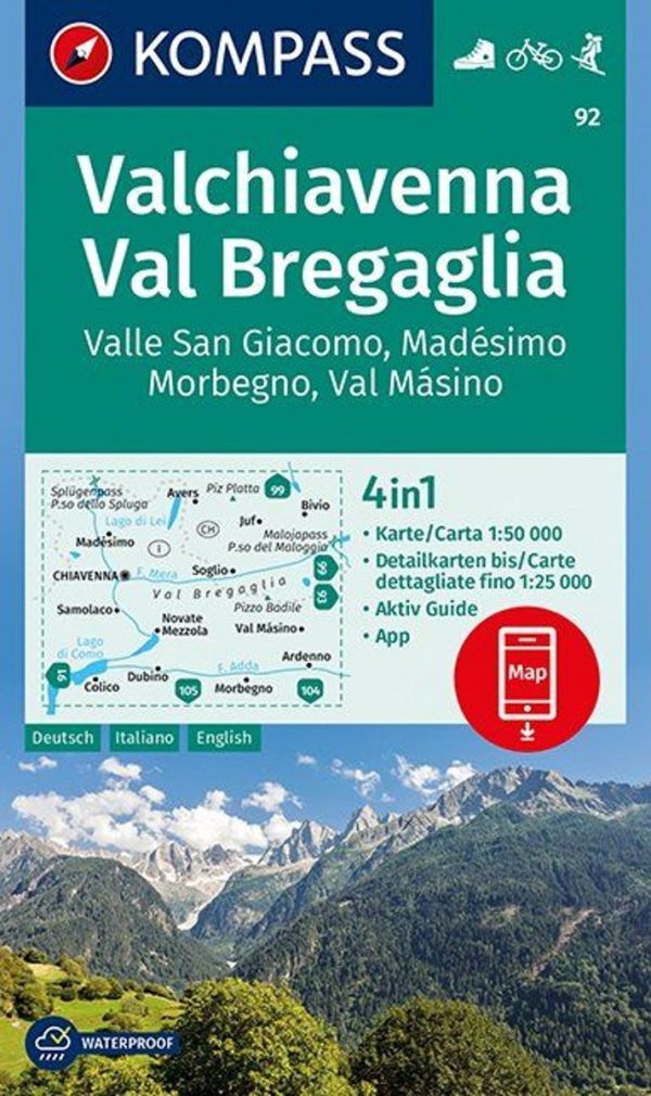 Kompass wandelkaart KP-92 Valchiavenna/ Val Bregaglia 1:50.000 9783991213451 Kompass Wandelkaarten Kompass Italië Wandelkaarten Milaan, Lombardije, Italiaanse Meren Kompass wandelkaart KP-92 Valchiavenna/ Val Bregaglia 1:50.000 9783991213451 Kompass Wandelkaarten Kompass Italië Wandelkaarten Milaan, Lombardije, Italiaanse Meren