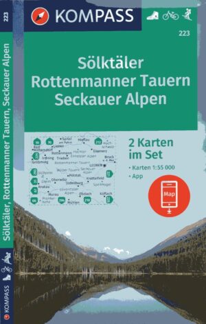 Kompass wandelkaart KP-223 Sölktäler - Rottenmanner Tauern - Seckauer Alpen 1:50.000 9783991214397  Kompass Wandelkaarten Kompass Oostenrijk  Wandelkaarten Salzburger Land & Stiermarken