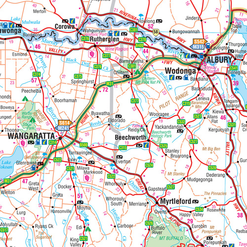 Melbourne to Sydney 1:900.000 9321438002239 Hema Maps Landkaarten en wegenkaarten Australië Melbourne to Sydney 1:900.000 9321438002239 Hema Maps Landkaarten en wegenkaarten Australië