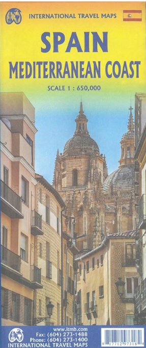 ITM Spaanse Middellandse Zeekust | wegenkaart - overzichtskaart  1:650.000 9781771297318  International Travel Maps   Landkaarten en wegenkaarten Oost-Spanje