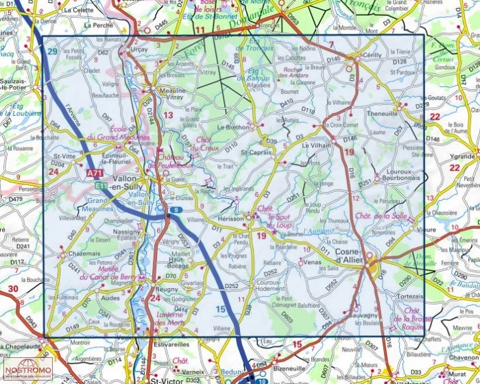SB-2427 Cérilly / Hérisson / Vallon-en-Sully | wandelkaart 1:25.000 9782758537212 IGN IGN 25 Auvergne Wandelkaarten Auvergne SB-2427 Cérilly / Hérisson / Vallon-en-Sully | wandelkaart 1:25.000 9782758537212 IGN IGN 25 Auvergne Wandelkaarten Auvergne