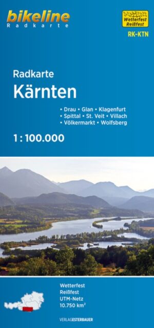 RKÖ-19 Kärnten  1:100.000 fietskaart Karinthië 9783711101020  Esterbauer Bikeline Radkarten  Fietskaarten Karinthië