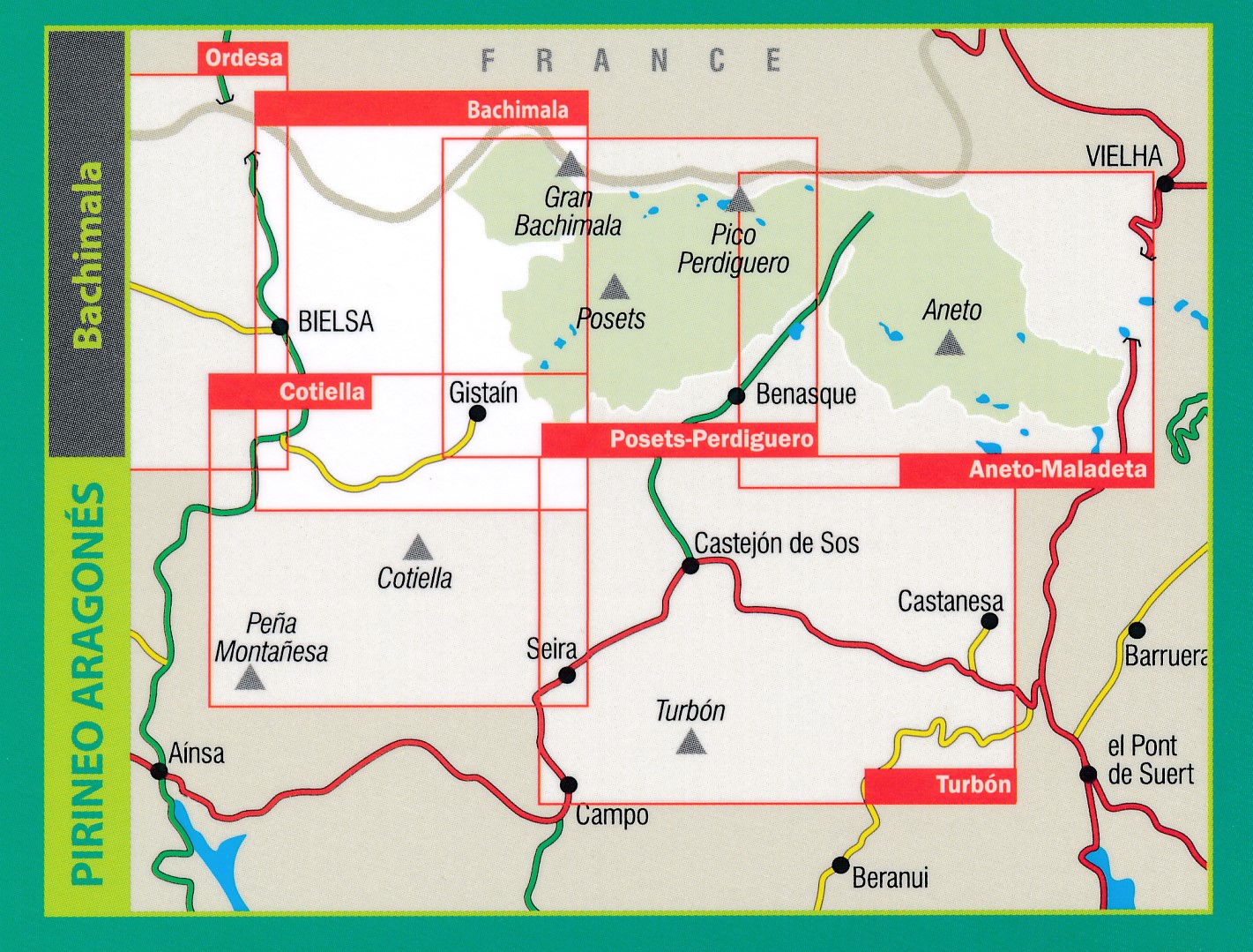 wandelkaart Bachimala, Valles de Chistau y Bielsa 1:25.000 9788480909389 Editorial Alpina Wandelkaarten Spaanse Pyreneeën wandelkaart Bachimala, Valles de Chistau y Bielsa 1:25.000 9788480909389 Editorial Alpina Wandelkaarten Spaanse Pyreneeën