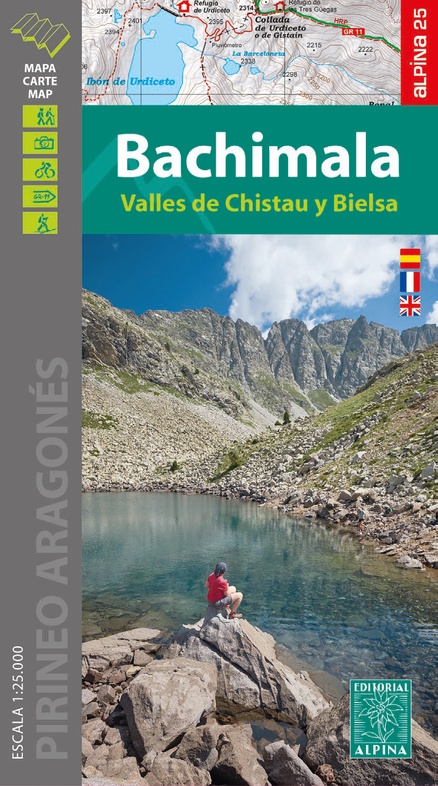 wandelkaart Bachimala, Valles de Chistau y Bielsa 1:25.000 9788480909389 Editorial Alpina Wandelkaarten Spaanse Pyreneeën wandelkaart Bachimala, Valles de Chistau y Bielsa 1:25.000 9788480909389 Editorial Alpina Wandelkaarten Spaanse Pyreneeën