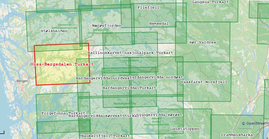 NO-3007 Voss - Bergsdalen | topografische wandelkaart 1:50.000 7046660030073 Nordeca Topo 3000 Wandelkaarten Zuid-Noorwegen NO-3007 Voss - Bergsdalen | topografische wandelkaart 1:50.000 7046660030073 Nordeca Topo 3000 Wandelkaarten Zuid-Noorwegen