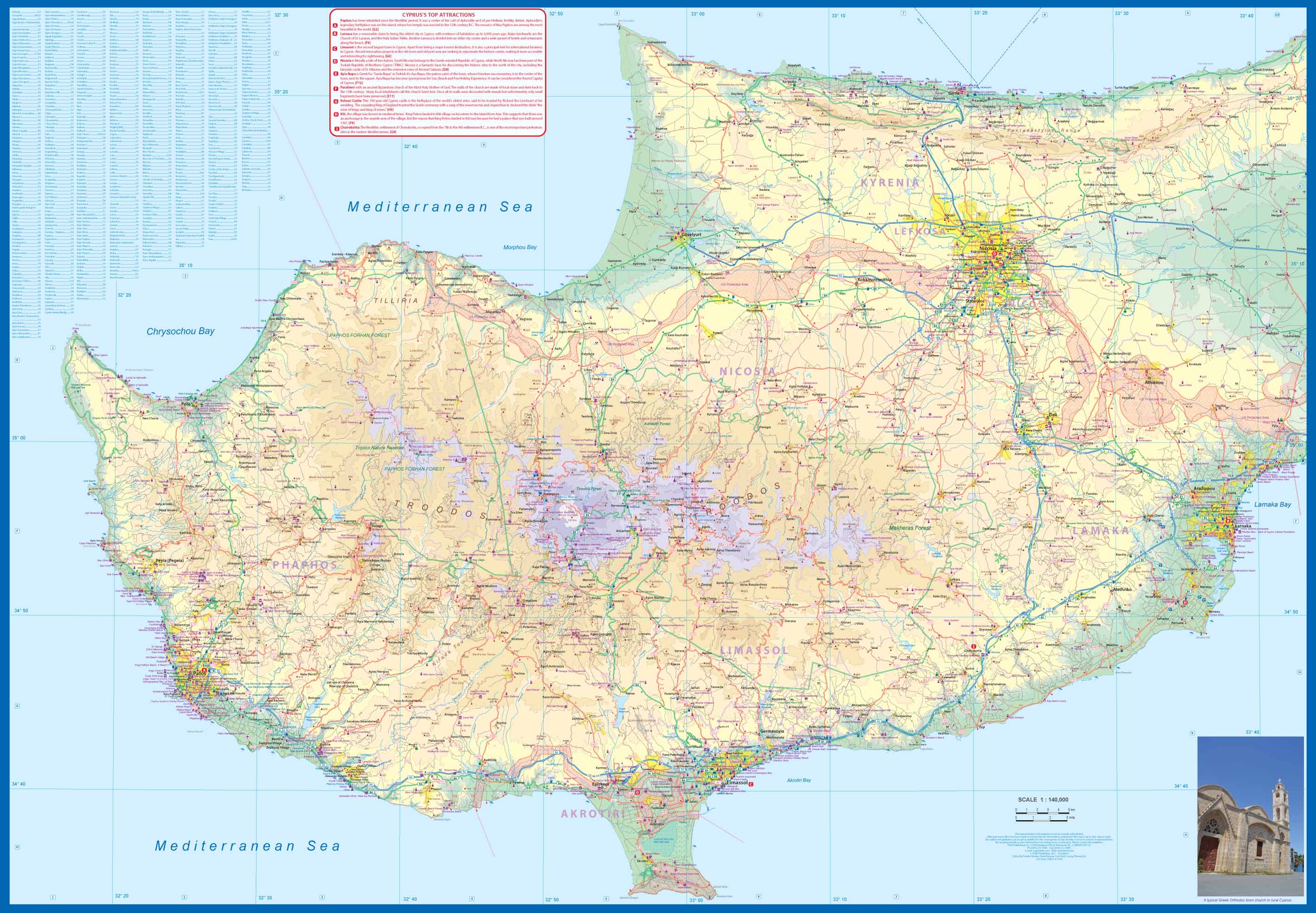 ITM Cyprus | landkaart, autokaart 1:140.000 9781771291712 International Travel Maps Landkaarten en wegenkaarten Cyprus ITM Cyprus | landkaart, autokaart 1:140.000 9781771291712 International Travel Maps Landkaarten en wegenkaarten Cyprus