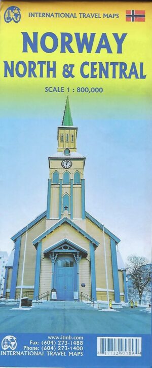 ITM Noord- en Midden-Noorwegen | landkaart, autokaart 1:800.000 9781771295789  International Travel Maps   Landkaarten en wegenkaarten Noorwegen
