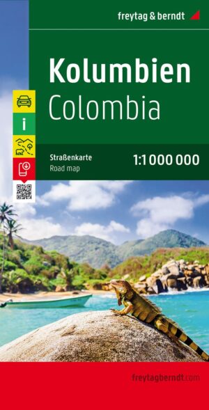 Colombia | autokaart, wegenkaart 1:1.000.000 9783707913958  Freytag & Berndt   Landkaarten en wegenkaarten Colombia