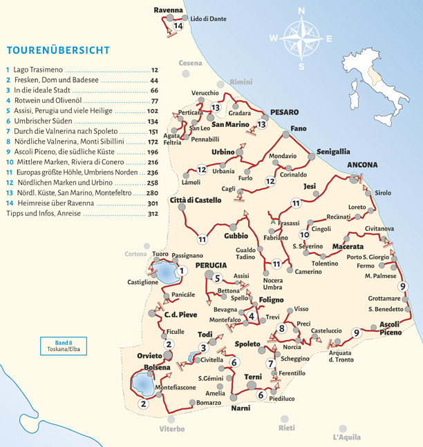 campergids Italië: Umbrië & le Marche - durch Umbrien und die Marken 9783869031248 Womo mit dem Wohnmobil Op reis met je camper, Reisgidsen De Marken, Umbrië campergids Italië: Umbrië & le Marche - durch Umbrien und die Marken 9783869031248 Womo mit dem Wohnmobil Op reis met je camper, Reisgidsen De Marken, Umbrië