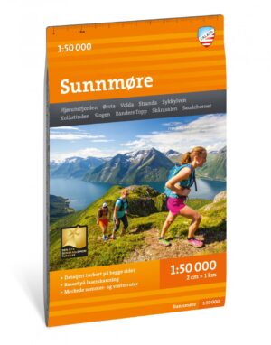 CAL-074  Sunnmøre wandelkaart 1:50.000 9789189371606  Calazo Calazo Noorwegen midden  Wandelkaarten Midden-Noorwegen