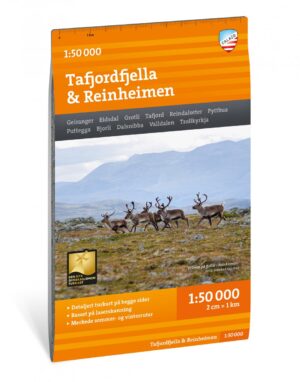 CAL-075  Tafjordfjella & Reinheimen wandelkaart 1:50 000 9789189541146  Calazo Calazo Noorwegen midden  Wandelkaarten Midden-Noorwegen