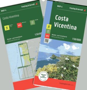 Costa Vicentina | wandelkaart 1:50.000 9783707920598  Freytag & Berndt Wandelkaarten Portugal  Meerdaagse wandelroutes, Wandelkaarten Zuid-Portugal, Algarve