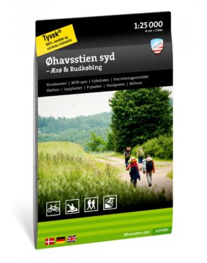 CAL-151  Ohavsstien syd - Aero & Rudkoping wandelkaart 1:25.000 9789188779878  Calazo Calazo Denemarken  Wandelkaarten Fyn en de eilanden