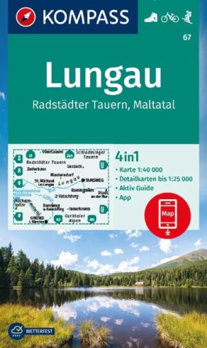 Kompass wandelkaart KP-67 Lungau - Radstädter Tauern 9783991214533  Kompass Wandelkaarten Kompass Oostenrijk  Wandelkaarten Salzburger Land & Stiermarken