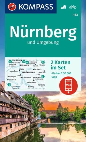 Kompass wandelkaart KP-163  Nürnberg und Umgebung 9783991217039  Kompass Wandelkaarten Kompass Franken / Altmühltal  Wandelkaarten Franken, Nürnberg, Altmühltal