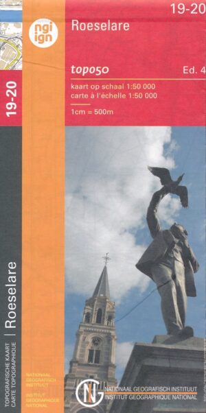 NGI-19-20  Veurne-Roeselare (topografische kaart 1:50.000) 9789462351943  Nationaal Geografisch Instituut NGI Vlaanderen  Wandelkaarten Gent, Brugge & westelijk Vlaanderen