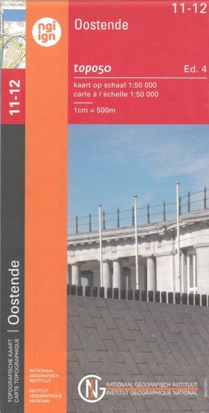 NGI-11-12  Oostduinkerke-Oostende (topografische kaart 1:50.000) 9789462353206  Nationaal Geografisch Instituut NGI Vlaanderen  Wandelkaarten Gent, Brugge & westelijk Vlaanderen