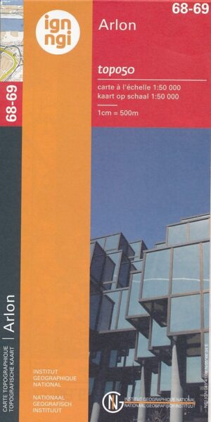 NGI-68-69  Arlon-Sterpenich (topografische kaart 1:50.000) 9789462353268  Nationaal Geografisch Instituut NGI Wallonië 1:50.000  Wandelkaarten Wallonië (Ardennen)