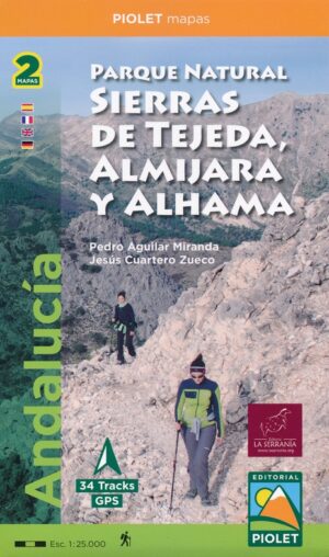 wandelkaart Sierras de Tejeda PN, Almijara y Alhama 1:20.000 9788494619205  Editorial Piolet   Wandelkaarten Prov. Málaga & Granada, Grazalema, Sierra Nevada
