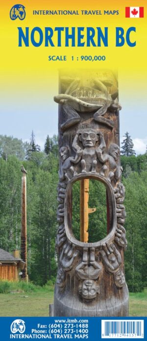 ITM British Columbia North | landkaart, autokaart 1:900.000 9781771294157  International Travel Maps   Landkaarten en wegenkaarten Vancouver en British Columbia