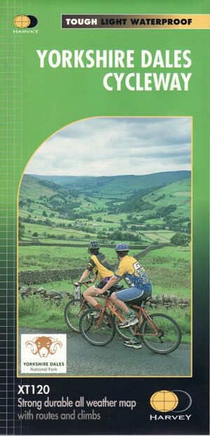 Yorkshire Dales Cycle Way fietskaart 1:120,000 9781851373932  Harvey Maps   Fietskaarten, Meerdaagse fietsvakanties Noordwest-Engeland