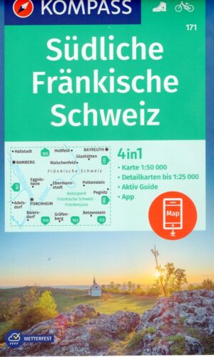 Kompass wandelkaart KP-171 Südliche Fränkische Schweiz 9783991217077  Kompass Wandelkaarten Kompass Franken / Altmühltal  Wandelkaarten Franken, Nürnberg, Altmühltal