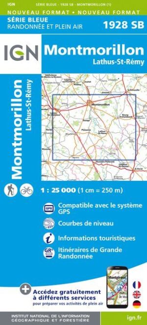 SB-1928 Montmorillon | wandelkaart 1:25.000 9782758544944  IGN IGN 25 Loire & Centre  Geen categorie 