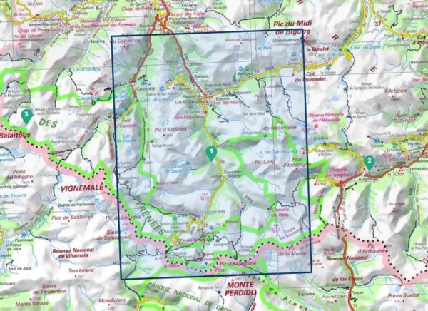 wandelkaart 1748OT Gavarnie, Cauterets 1:25.000 9782758551867  IGN IGN 25 Franse Pyreneeën  Wandelkaarten Franse Pyreneeën