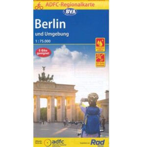 Berlijn omgeving fietskaart 1:75.000 9783969900161  ADFC / BVA ADFC Regionalkarte  Fietskaarten Berlijn, Brandenburg & Sachsen-Anhalt