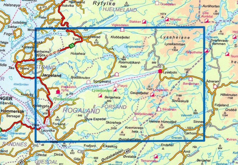 DNT-2681 Lysefjorden | topografische wandelkaart 1:50.000 7046660026816 Nordeca Turkart Norge 1:50.000 Wandelkaarten Zuid-Noorwegen DNT-2681 Lysefjorden | topografische wandelkaart 1:50.000 7046660026816 Nordeca Turkart Norge 1:50.000 Wandelkaarten Zuid-Noorwegen