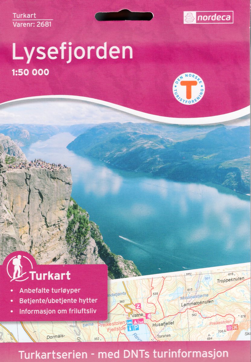 DNT-2681 Lysefjorden | topografische wandelkaart 1:50.000 7046660026816 Nordeca Turkart Norge 1:50.000 Wandelkaarten Zuid-Noorwegen DNT-2681 Lysefjorden | topografische wandelkaart 1:50.000 7046660026816 Nordeca Turkart Norge 1:50.000 Wandelkaarten Zuid-Noorwegen