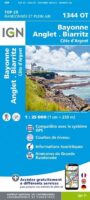 wandelkaart 1344OT Bayonne, Anglet, Biarritz 1:25.000 9782758551478  IGN IGN 25 Franse Pyreneeën  Wandelkaarten Baskenland, Navarra, Rioja