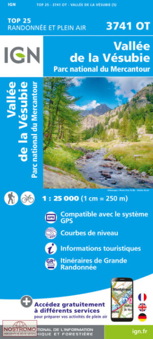 wandelkaart 3741OT Vallée de la Vésubie (Mercantour) 1:25.000 9782758554028  IGN IGN 25 Franse Alpen/ zuidhelft  Wandelkaarten Mercantour, Alpes-Maritimes